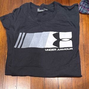 Under Armour Black and Gray Logo T-Shirt